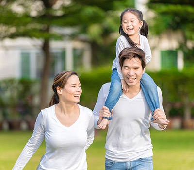 family smiling