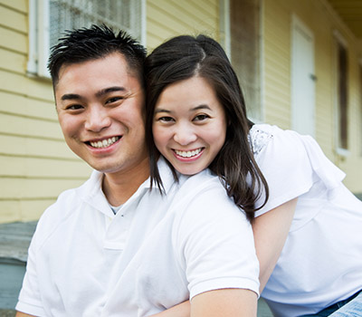 couple smiling